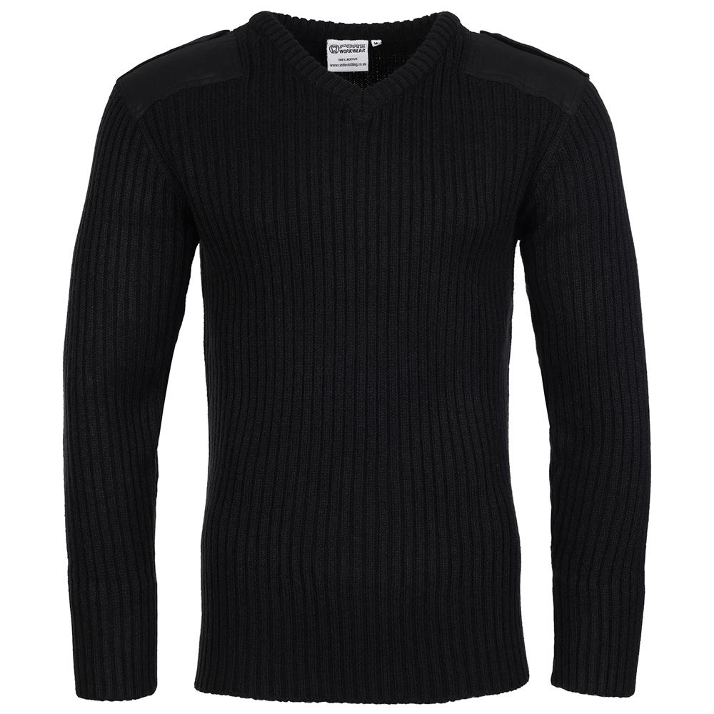 FORT V-NECK COMBAT JUMPER BLACK S 