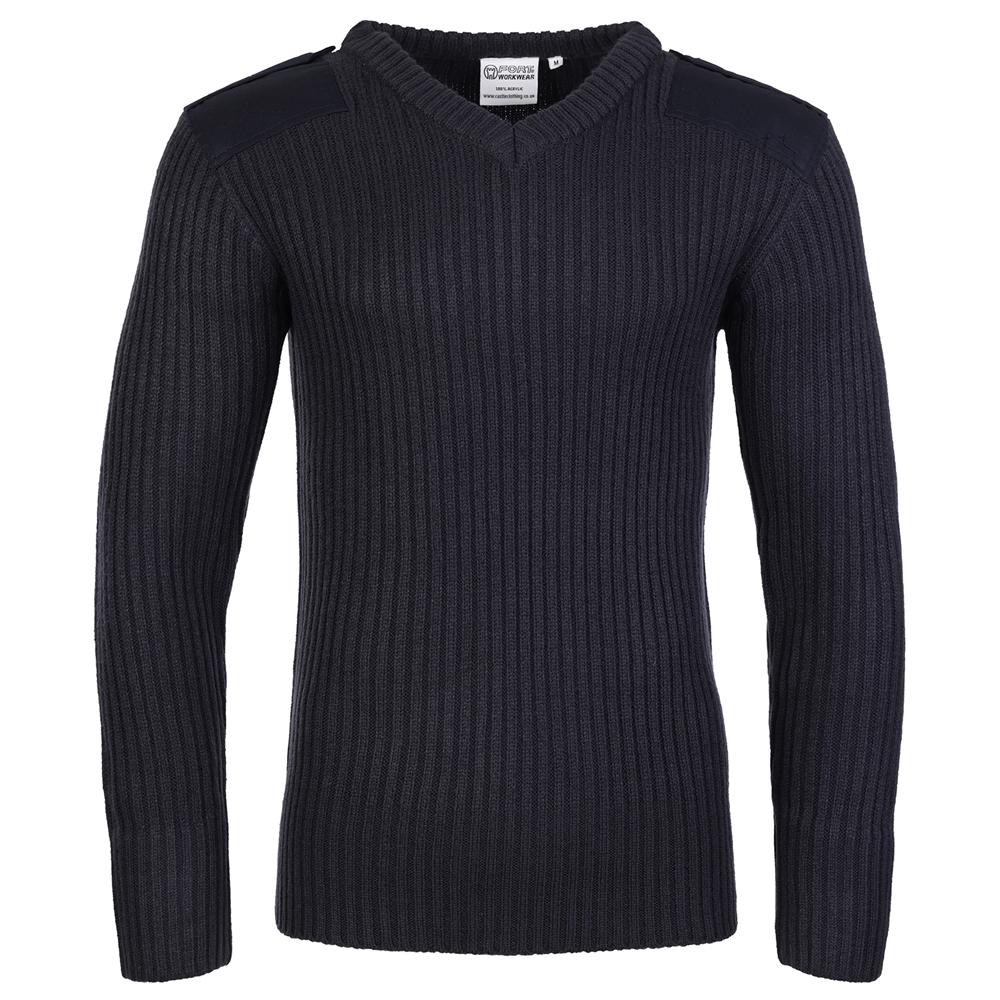 FORT V-NECK COMBAT JUMPER NAVY BLUE S 