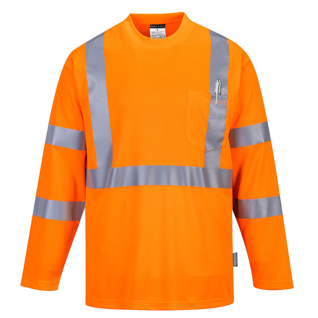 Hi-Vis Long Sleeve Pocket T-Shirt 